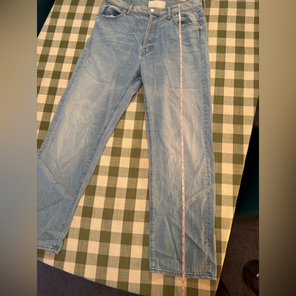 MOTHER Women's Straight Leg Jeans in Light Blue - Picture 14 of 16